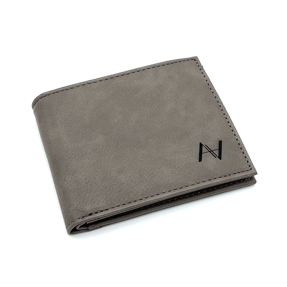 Gray Bifold Leatherette Wallet | Arthur Alan